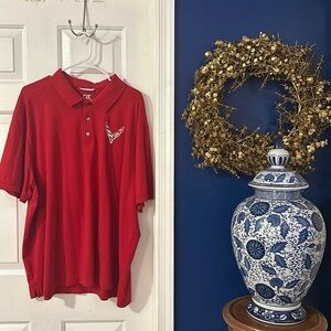 NWOT Men’s Cutter & Buck Red Corvette Polo - Men's Performance Shirt Sz XXXL